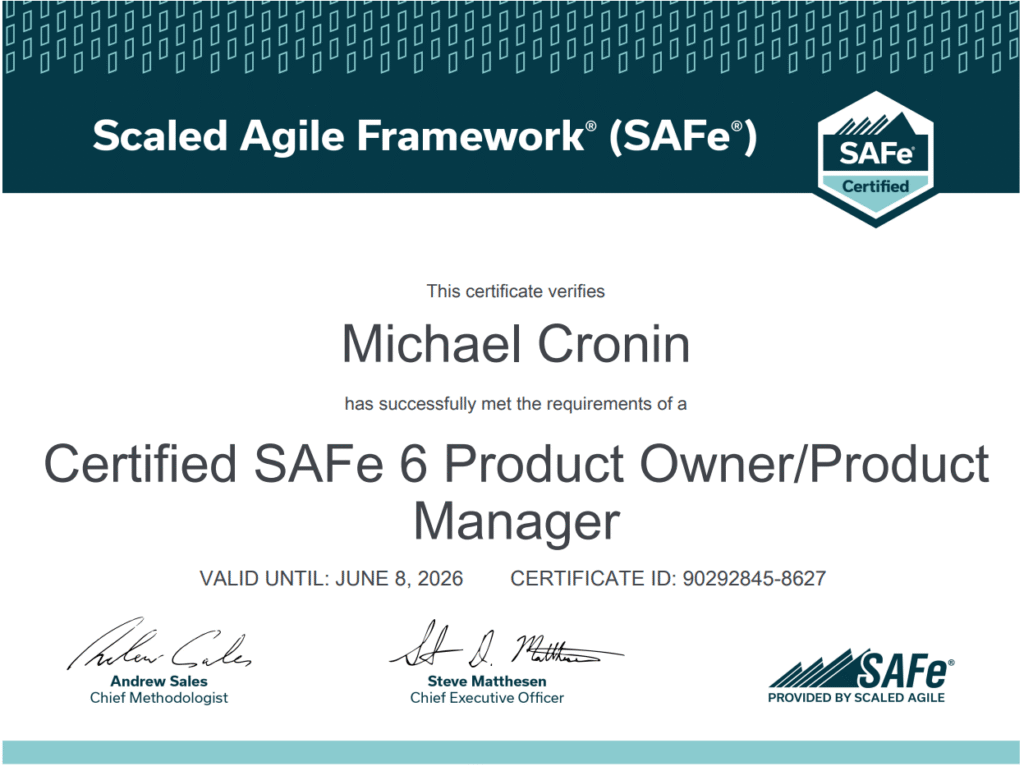 SAFe Scrum Product Owner